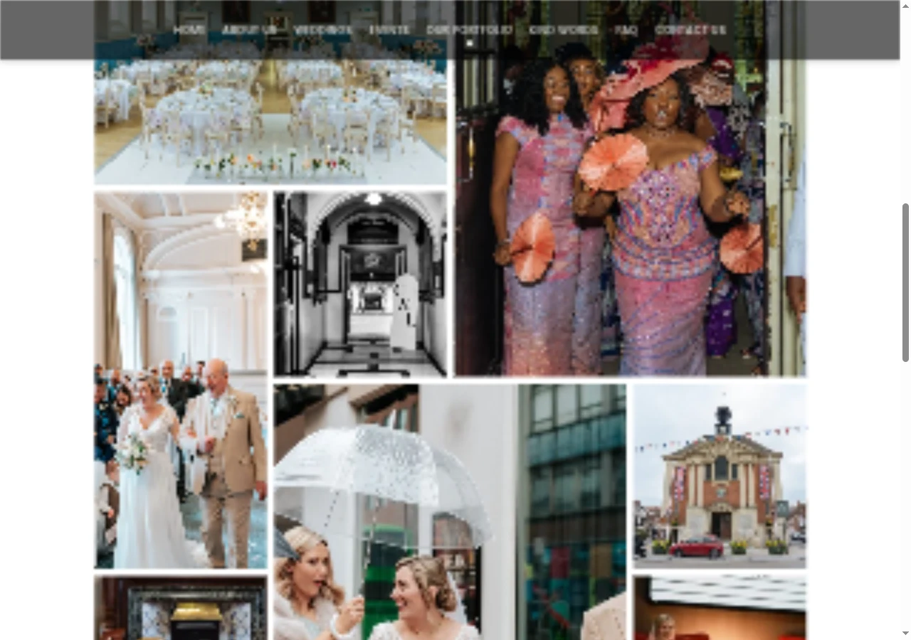 The live EventsNation portfolio showing its masonry photograph layout